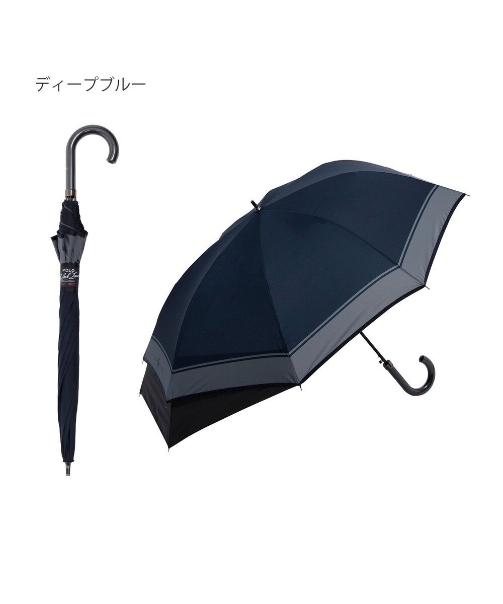 MOONBAT ポロ ラルフ ローレン (POLO RALPH LAUREN)  メンズ 長傘 雨傘 ロゴ刺繍 ボタンジャンプ ワンタッチ 
