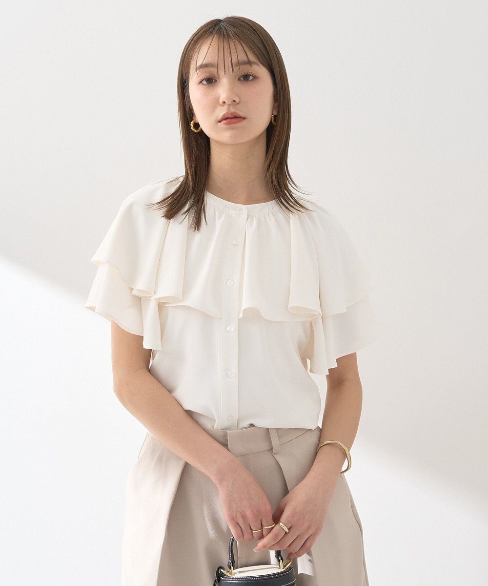 earth music&ecology ケープブラウス 