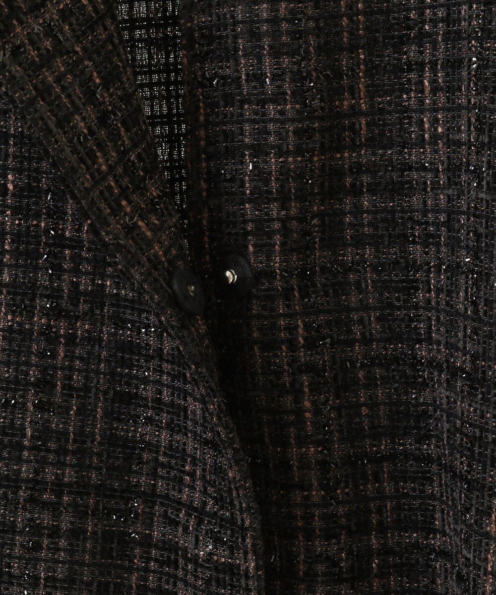 Green Parks ラメツィードペプラムベスト 