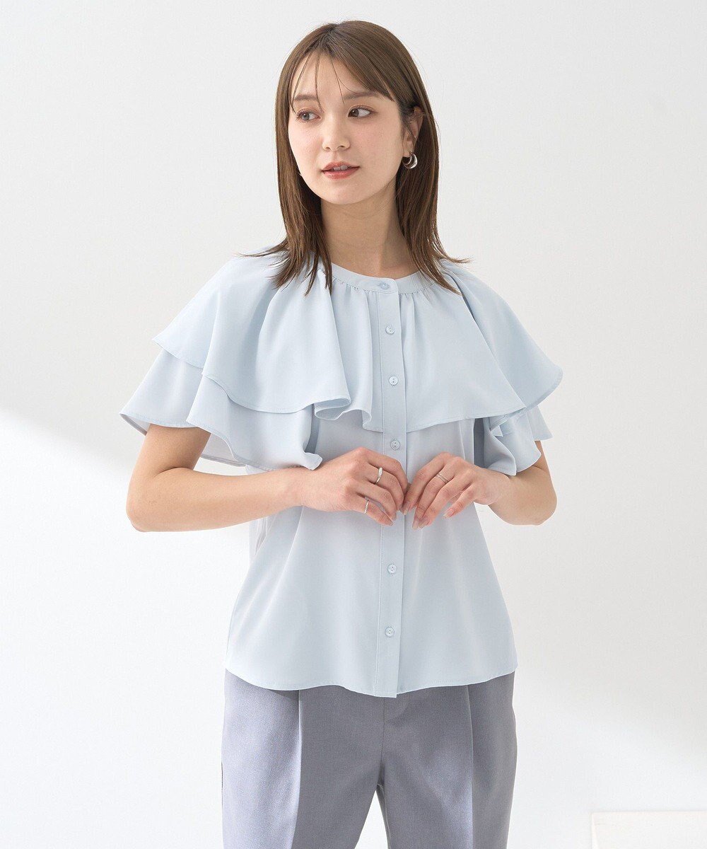 earth music&ecology ケープブラウス 