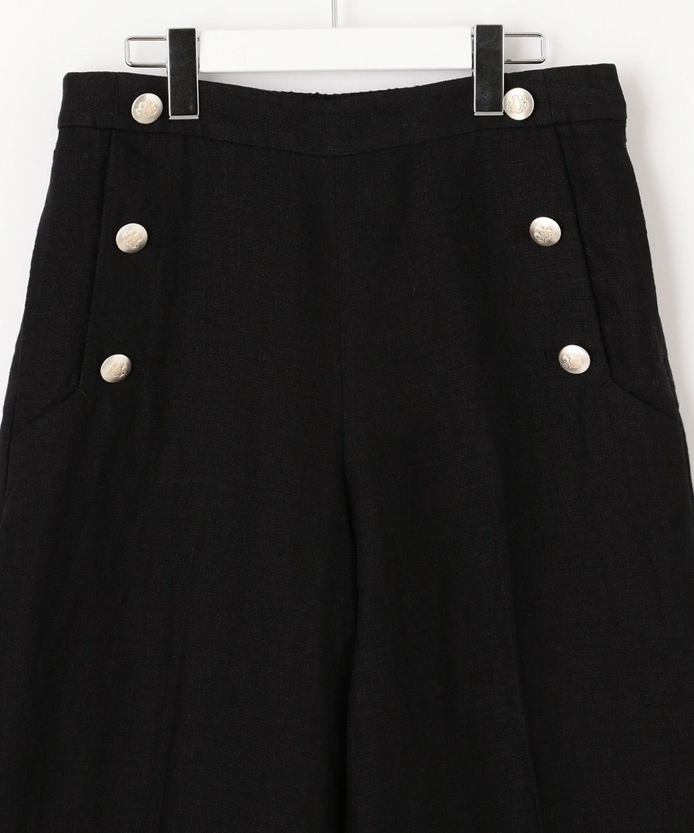 自由区 【XSサイズ～】ブライトリネンオックス ワイドパンツ 