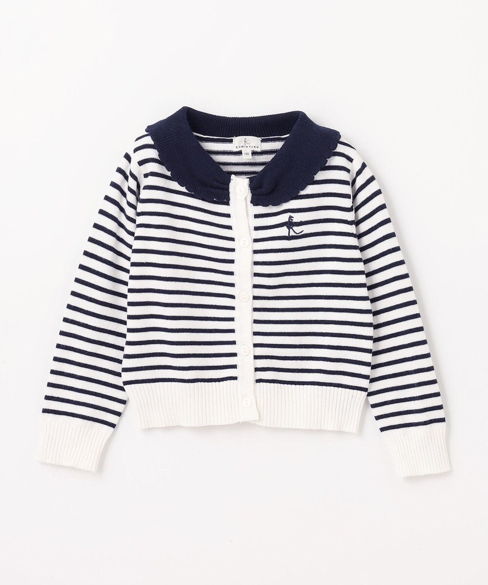 組曲 KIDS 【110-140㎝】リボンカラー カーディガン 