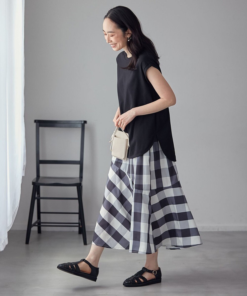 ANY L 【接触冷感/UVケア】ビューティベーシックノースリーブテールTシャツ 