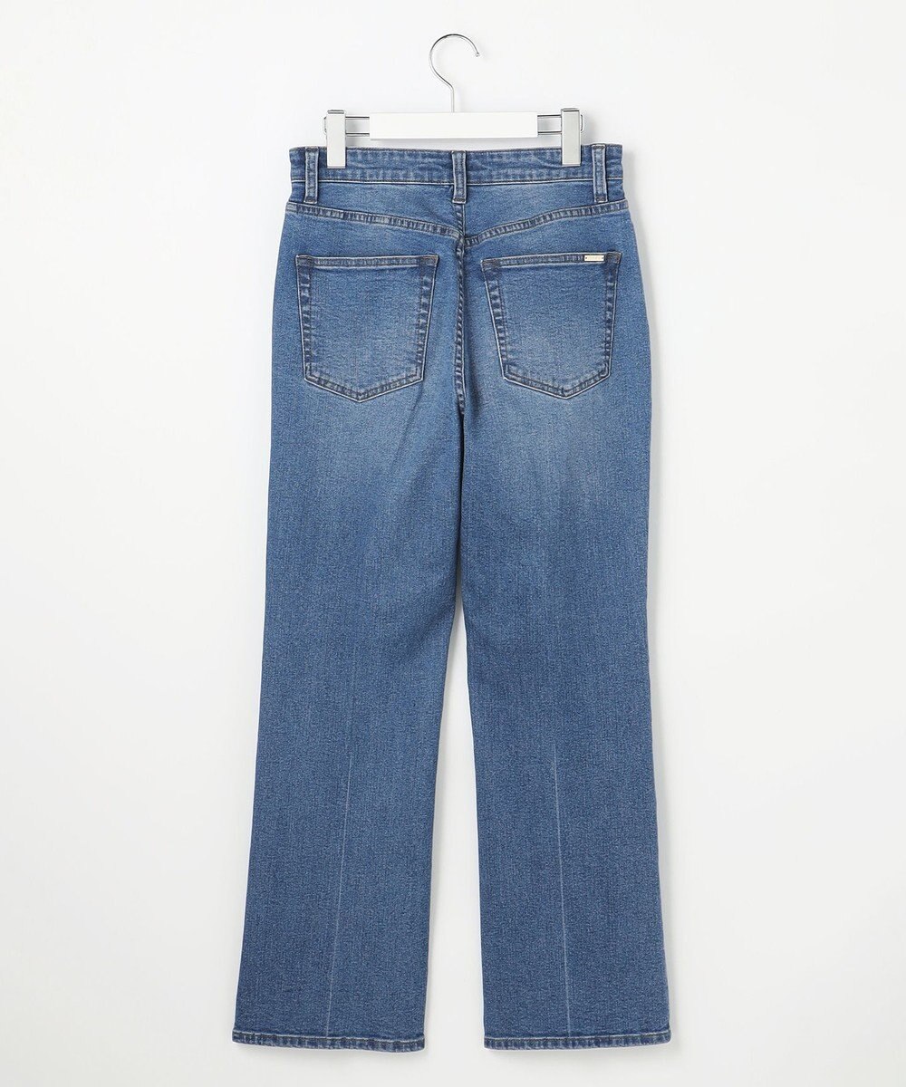 ANY SIS L センタープレスセミフレア デニム 