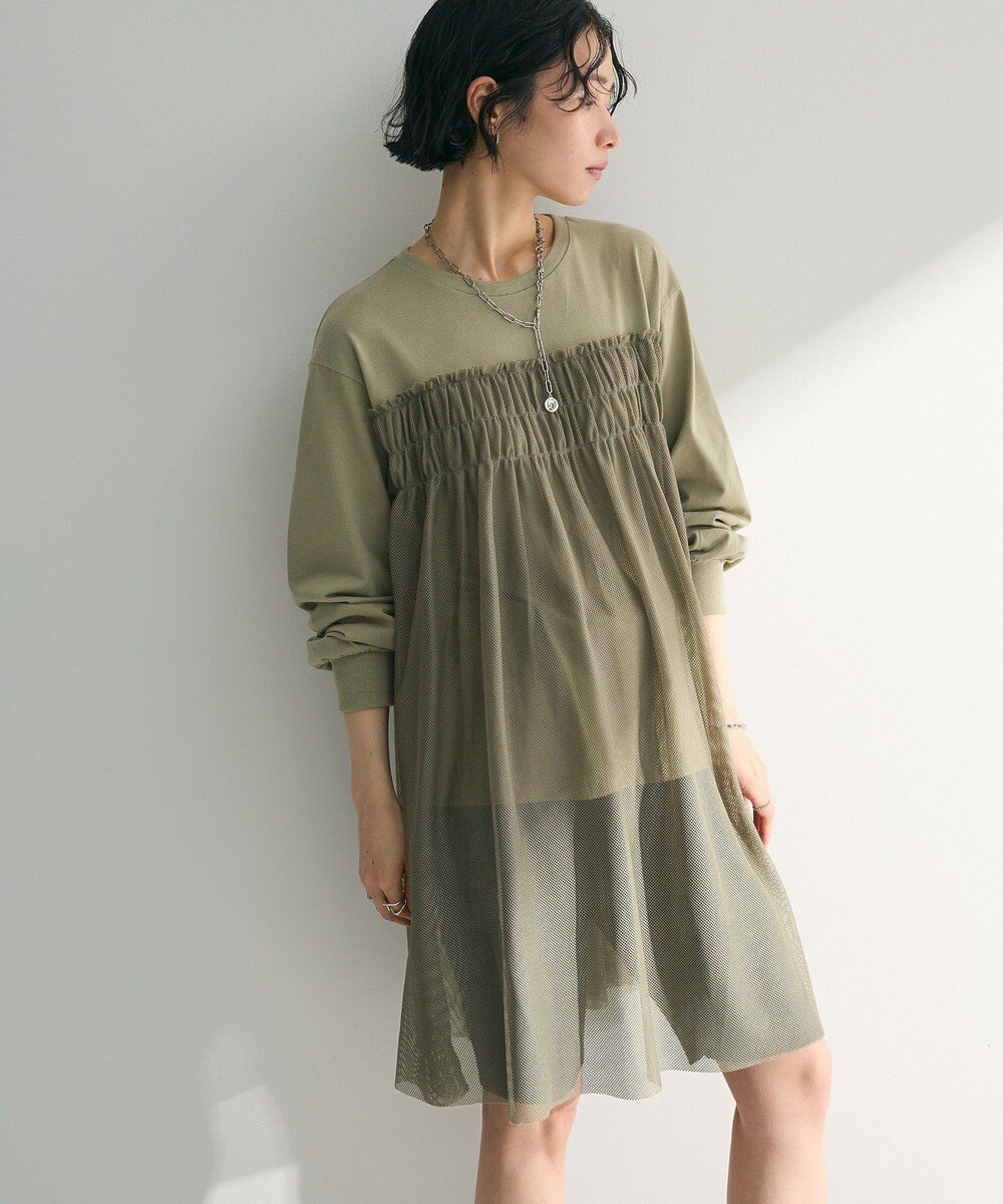 Green Parks メッシュドッキングレイヤーチュニック 