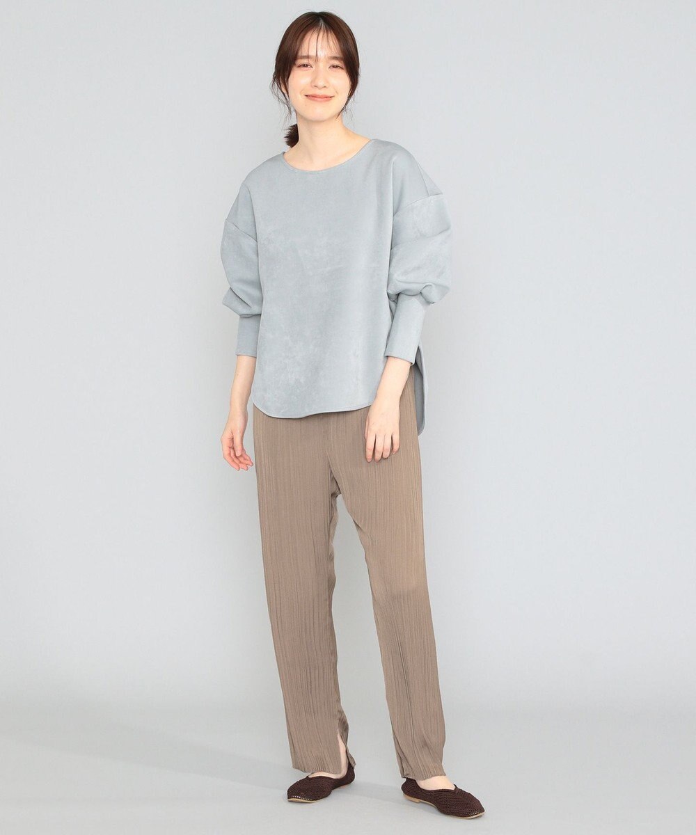 SHARE PARK LADIES 【洗える】アンティークサテンプリーツパンツ 