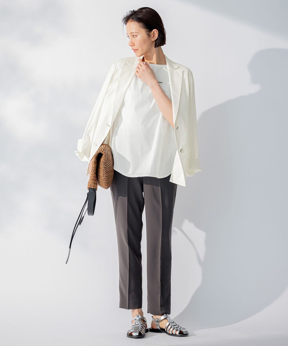 自由区 【洗える】2WAYツイル テーパードパンツ 