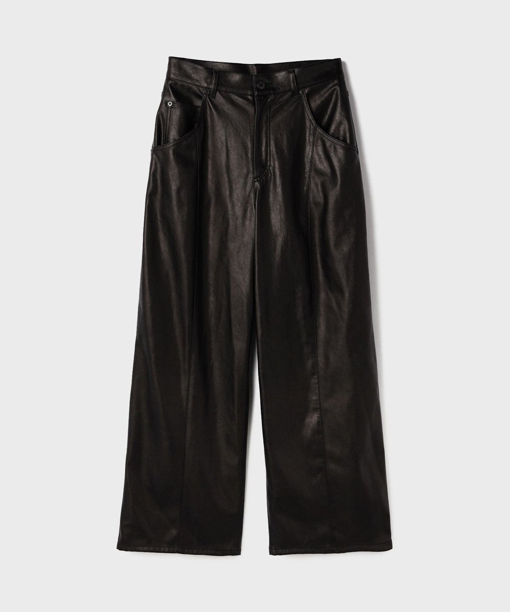 GRACE CONTINENTAL カーブフェイクレザーパンツ 