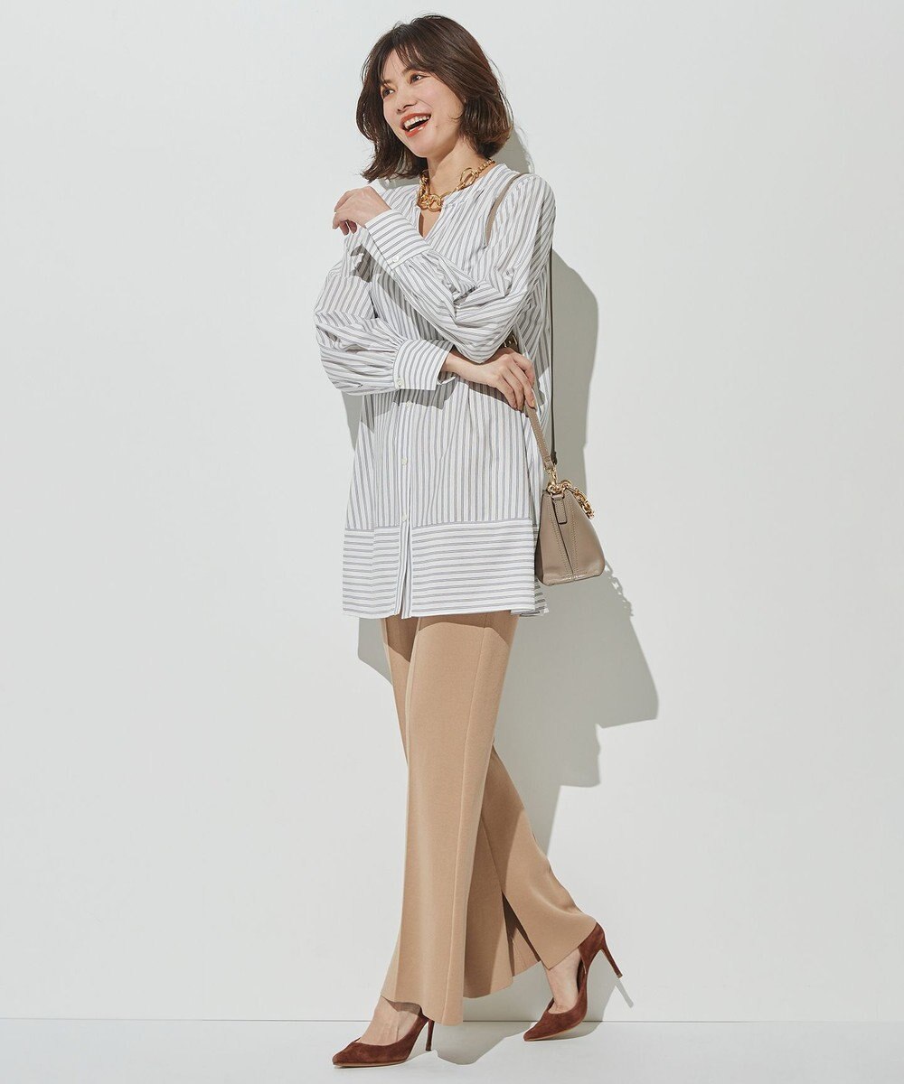 BEIGE， AULNEY / ニットフレアパンツ 