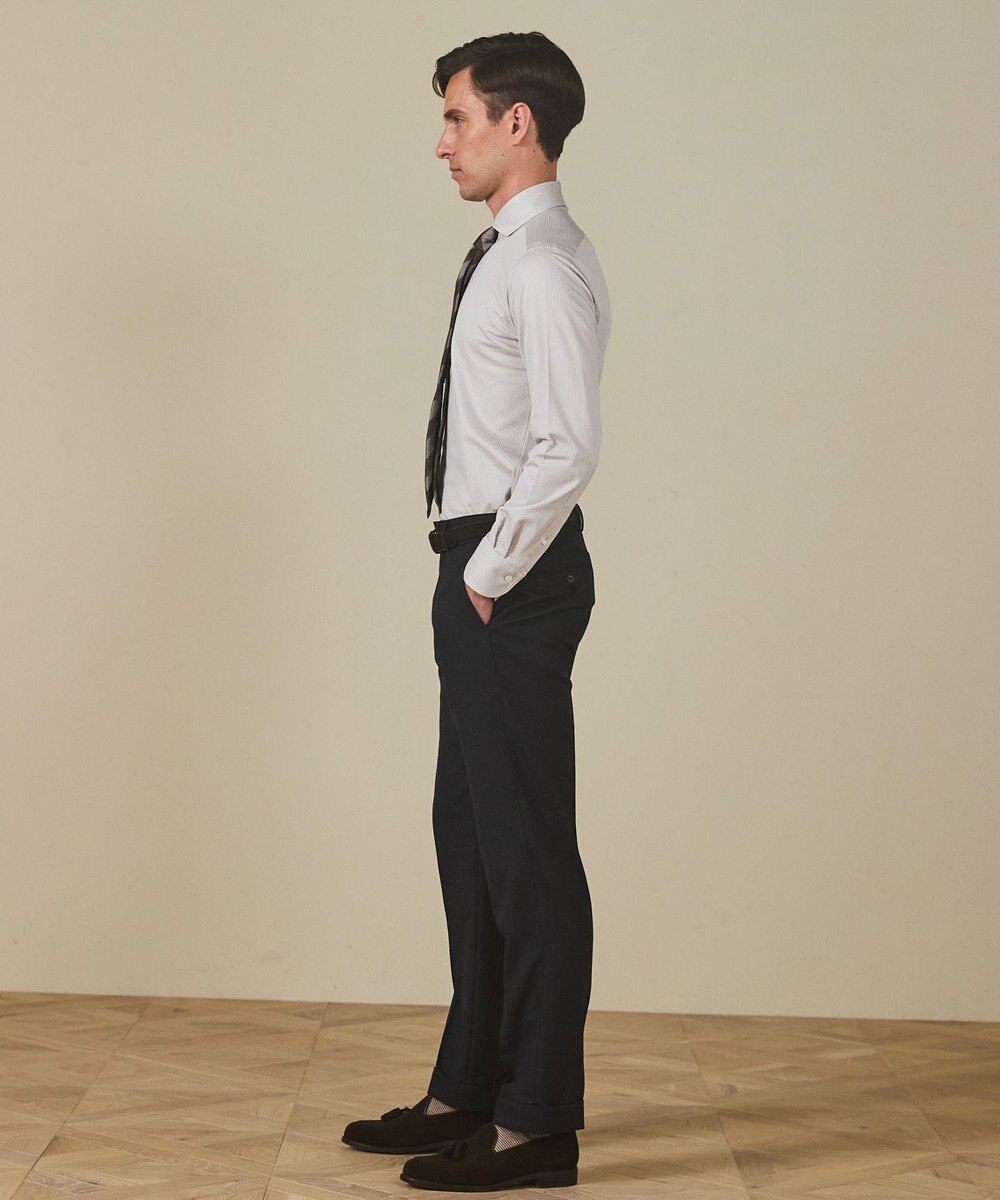 GOTAIRIKU 【ストレッチ/洗える】Albini ジャージ シャツ_ カッタウェイカラー 