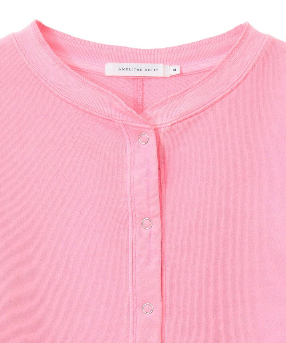 AMERICAN HOLIC ネオンカラーピグメント裏毛カーディガン 