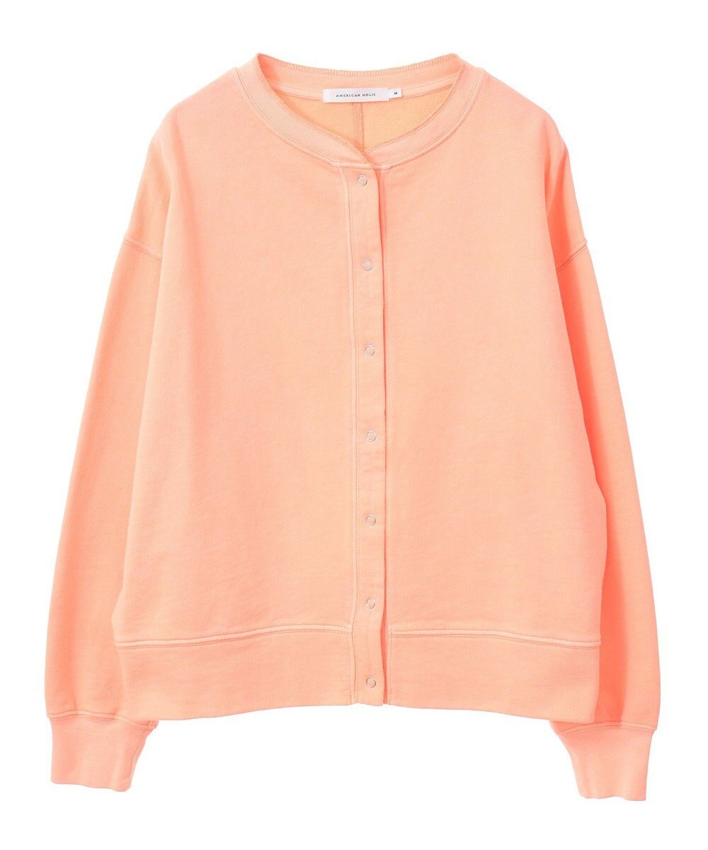 AMERICAN HOLIC ネオンカラーピグメント裏毛カーディガン 