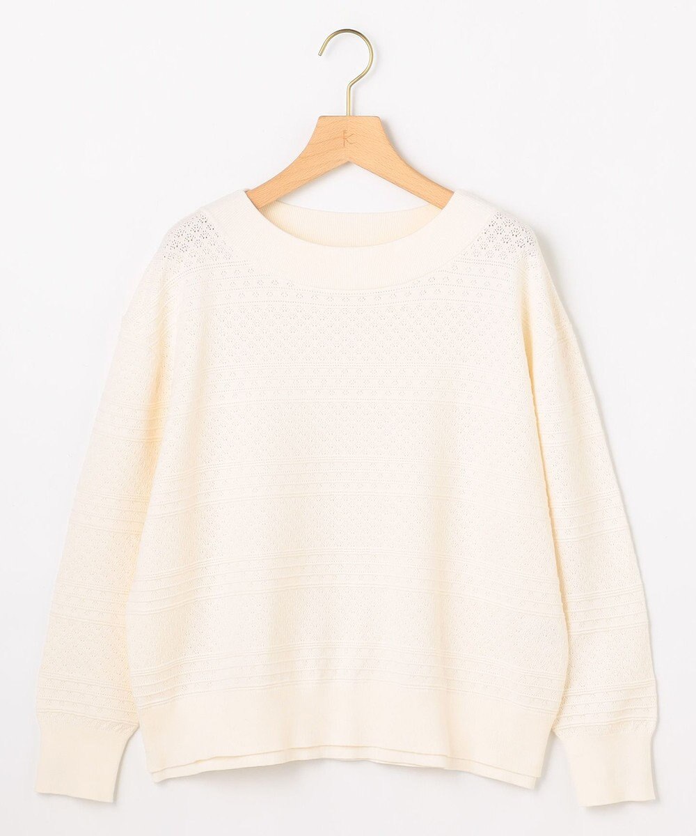 組曲 S 編み柄ディテールニット 