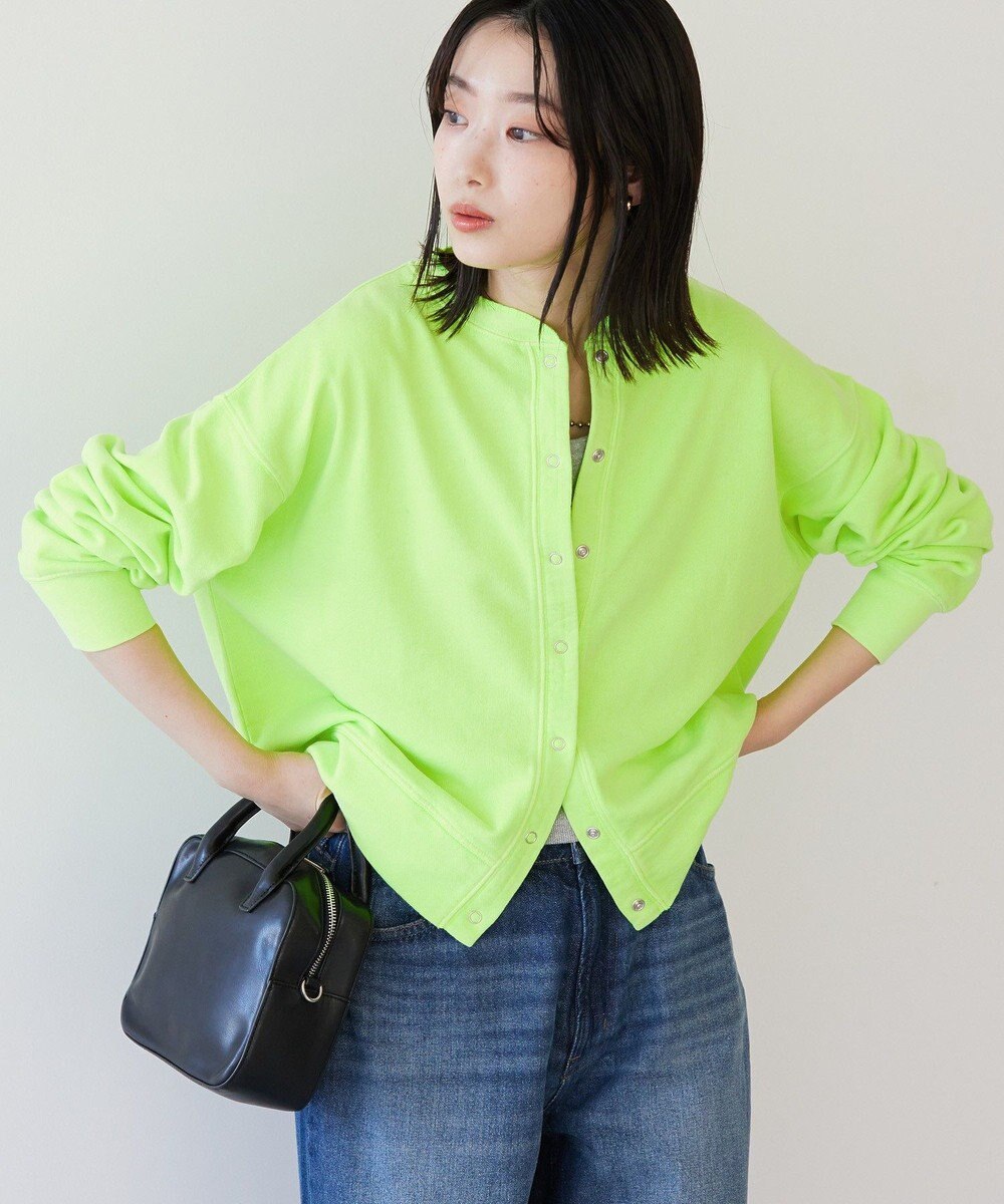 AMERICAN HOLIC ネオンカラーピグメント裏毛カーディガン 