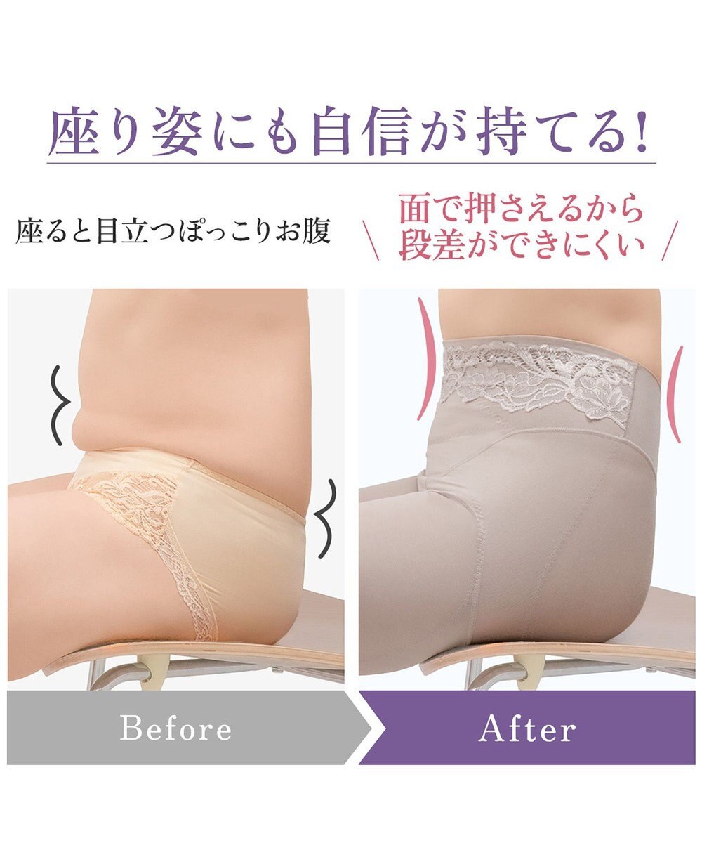 BRADELIS New York 【BRADELIS NewYork peace】綿混ハイブリッド・デイリーガードル24 お腹から太ももまでをスッキリ整える補正ガードル 