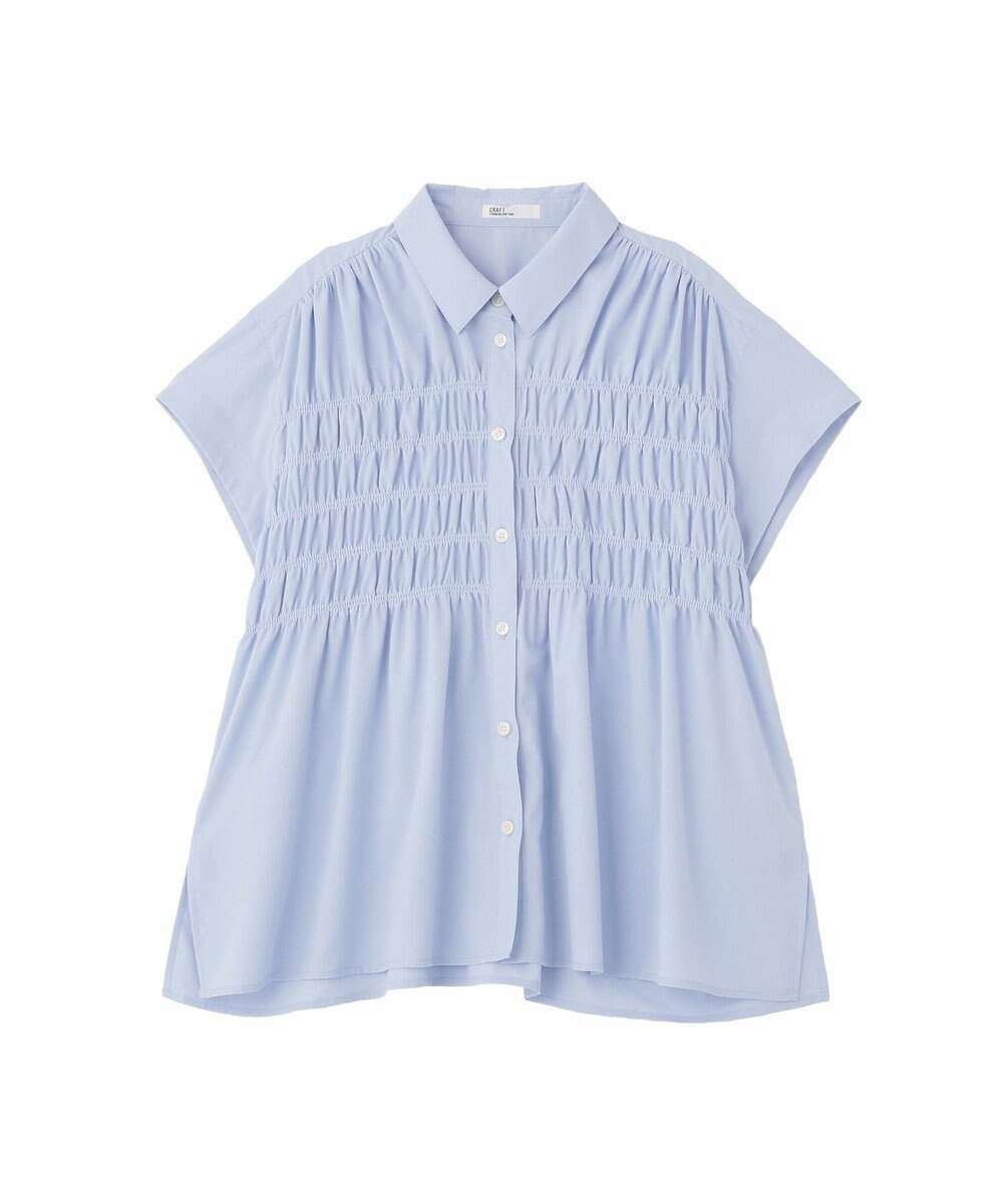 CRAFT STANDARD BOUTIQUE シャーリングショートスリーブブラウス 