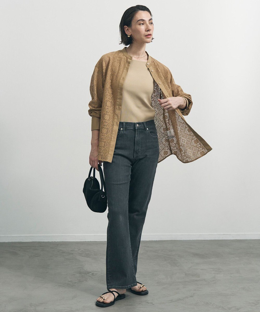 UNFILO ブロックレース バンドカラーシャツ 