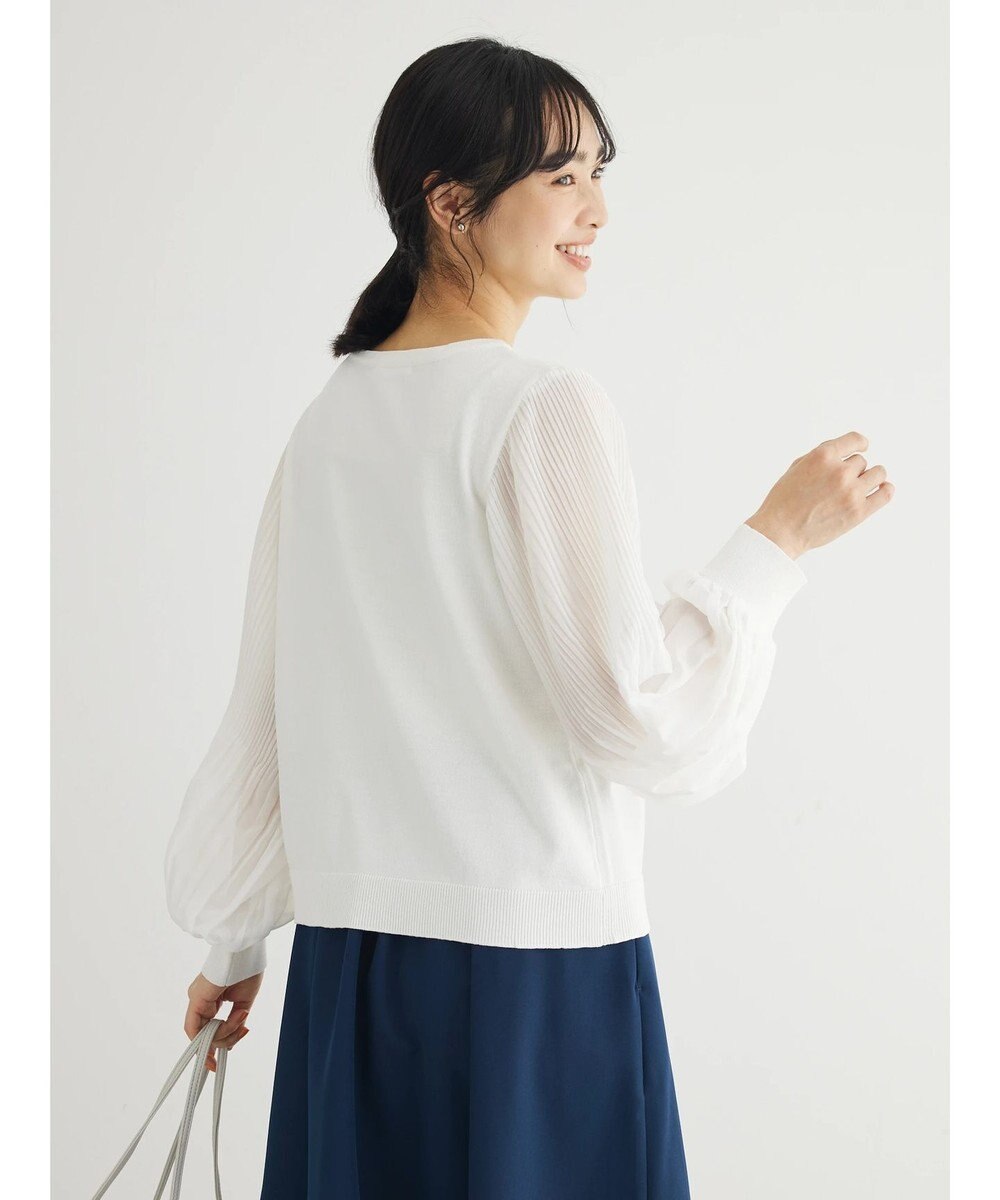 Green Parks プリーツ袖ニットプルオーバー 