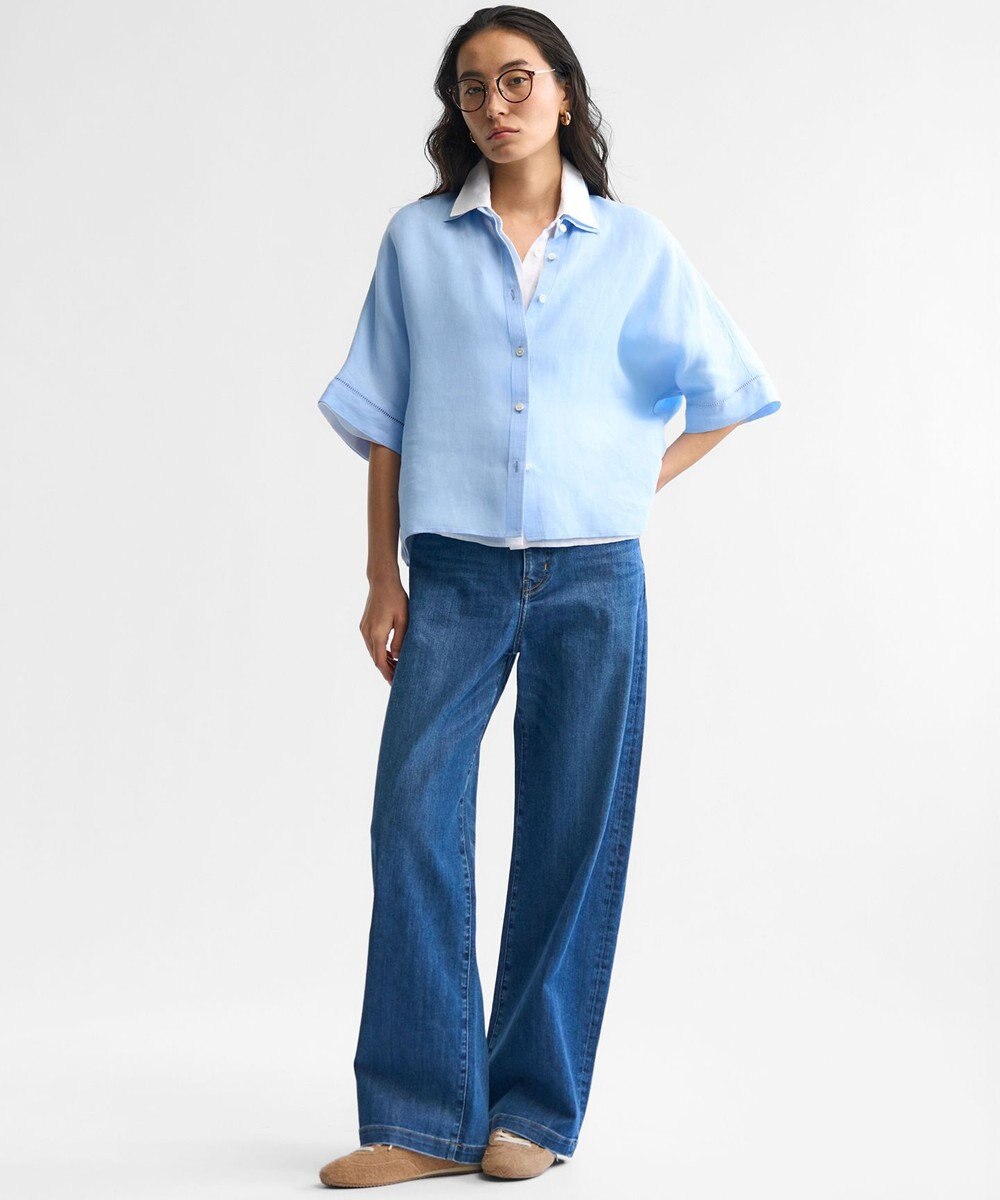 23区 【見上愛さん着用/Oggi掲載/接触冷感】23区DENIM サマー ストレート ワイド パンツ 