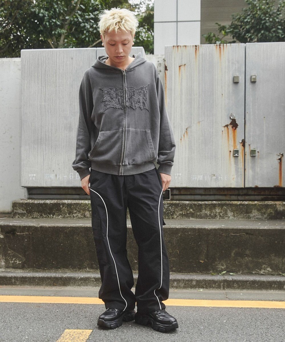 WEGO 【ユニセックス着用ITEM/ウエストゴム】イージーパイピングカーゴパンツ 