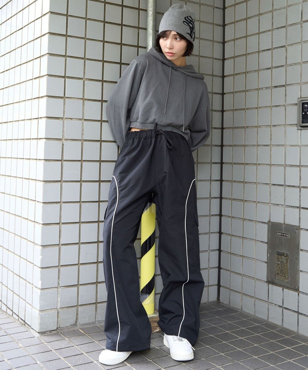 WEGO 【ユニセックス着用ITEM/ウエストゴム】イージーパイピングカーゴパンツ 