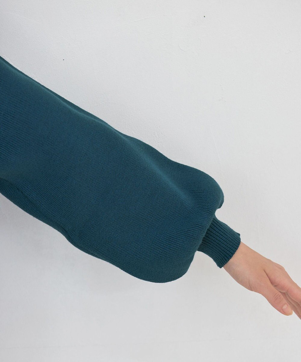 Tiaclasse 【洗える】パール付きパフスリーブカーディガン 