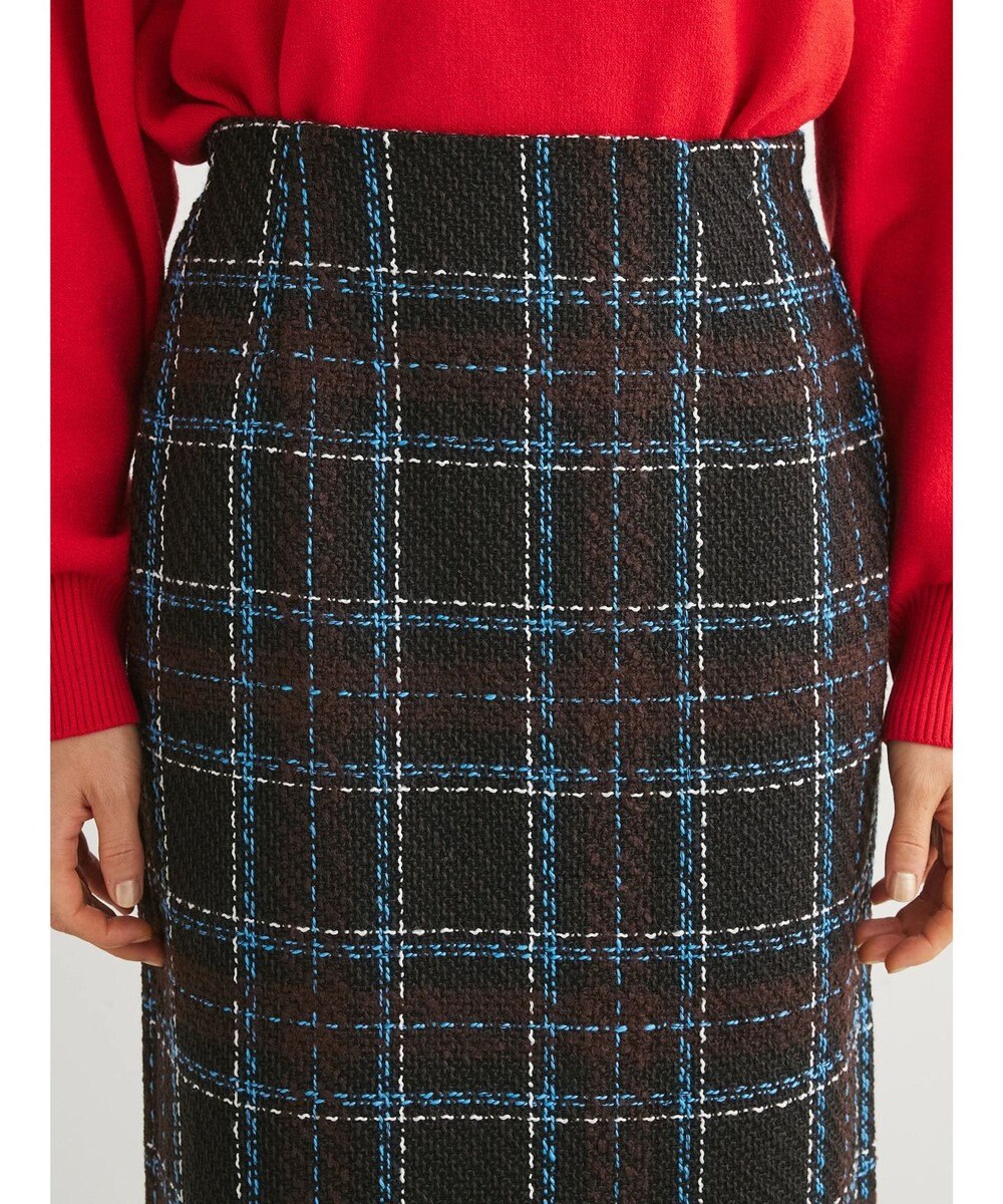 Green Parks ・ＳＵＧＡＲ　ＳＰＯＯＮ　チェックフリンジスカート 