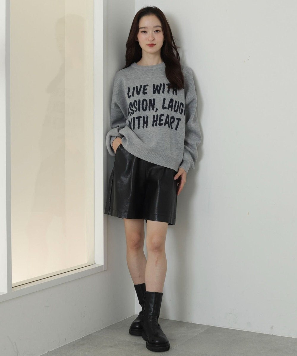 WEGO レタリングニットプルオーバー 