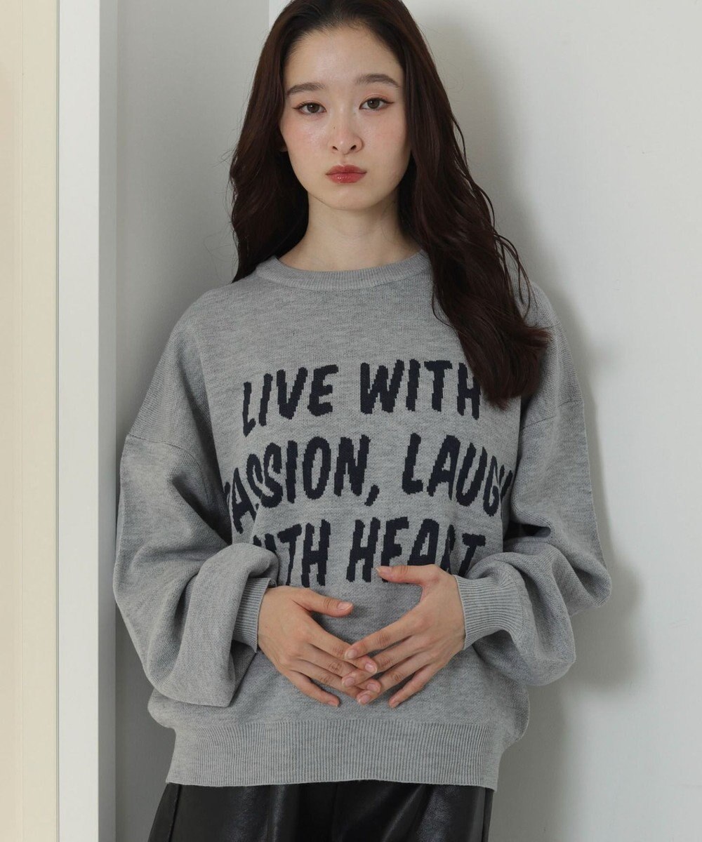 WEGO レタリングニットプルオーバー 