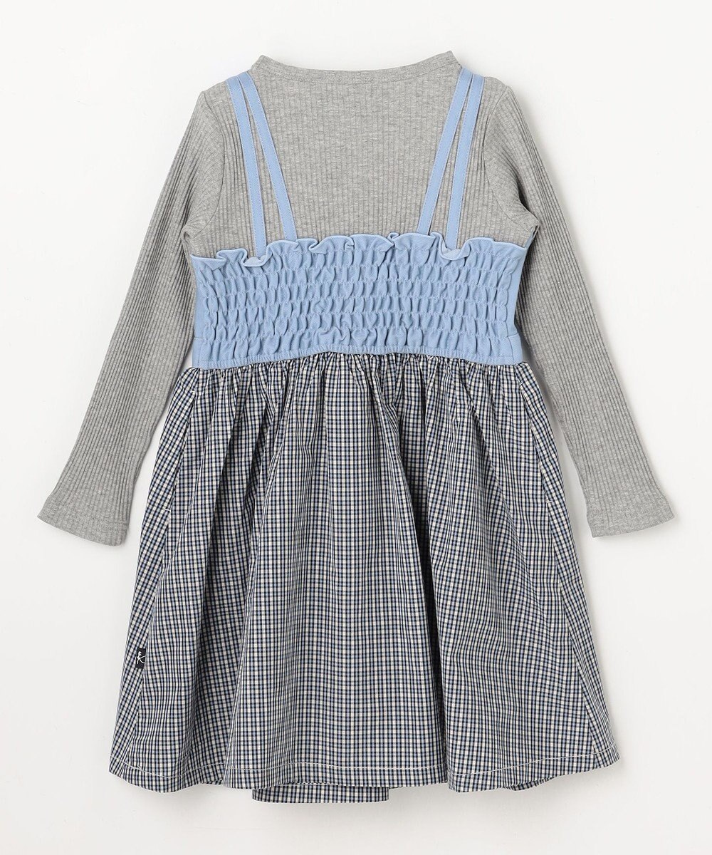 組曲 KIDS 【110-140㎝】 チェックドッキング ワンピース 