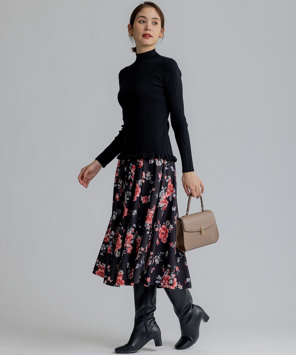 組曲 ローズシックプリント スカート 