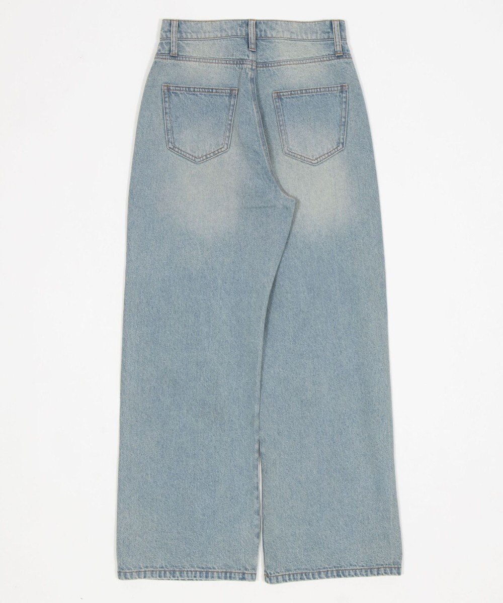 WEGO ダメージストレートデニムパンツ 