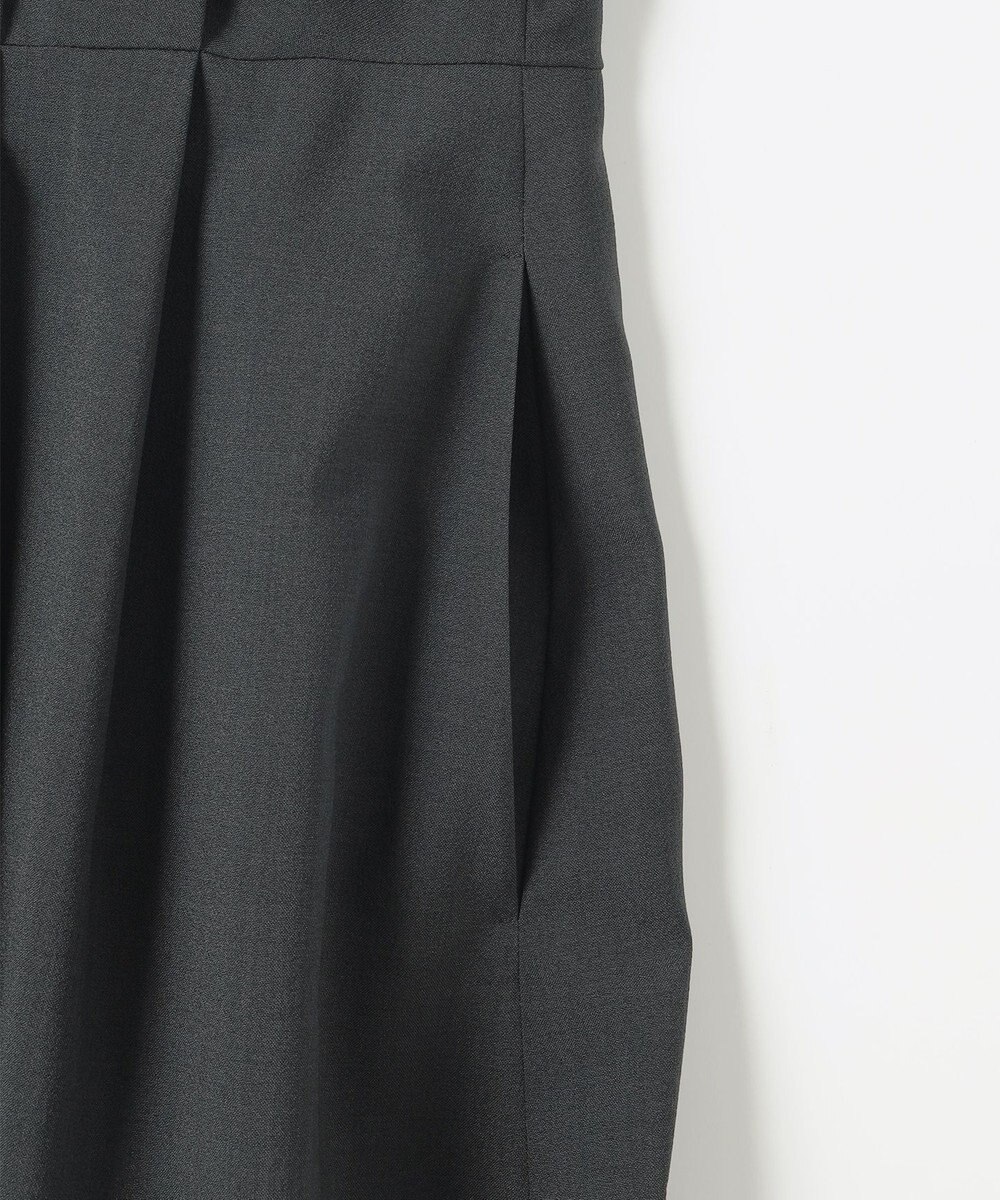 自由区 L 【17号サイズまで展開・カタログ掲載・UVカット・洗える】ウーステッドライク ワンピース 