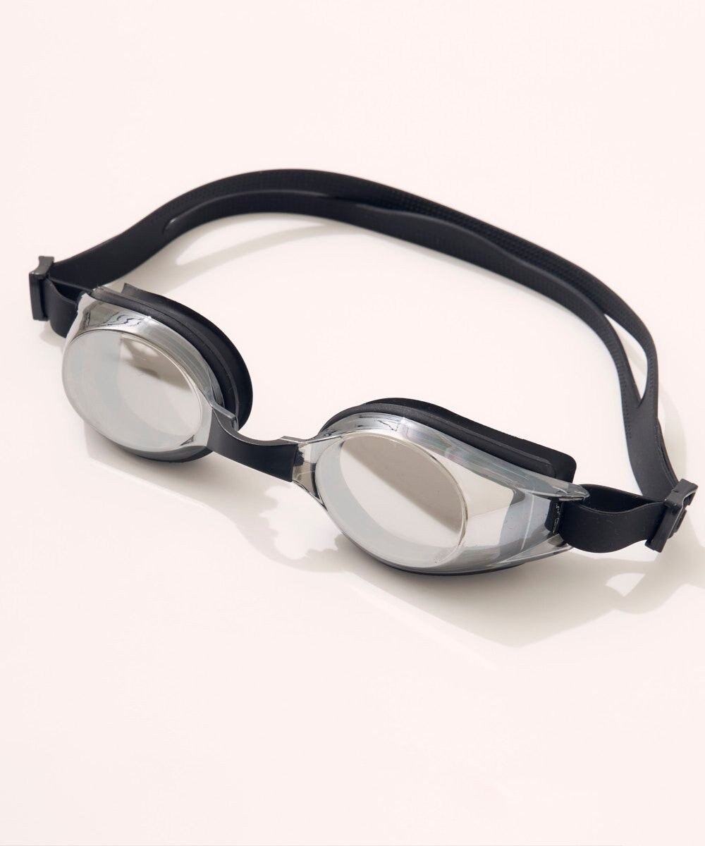 OP／FILA 【FILA】フルジップ半袖フィットネス水着4点セット/キャップ＆ミラーゴーグル付き 