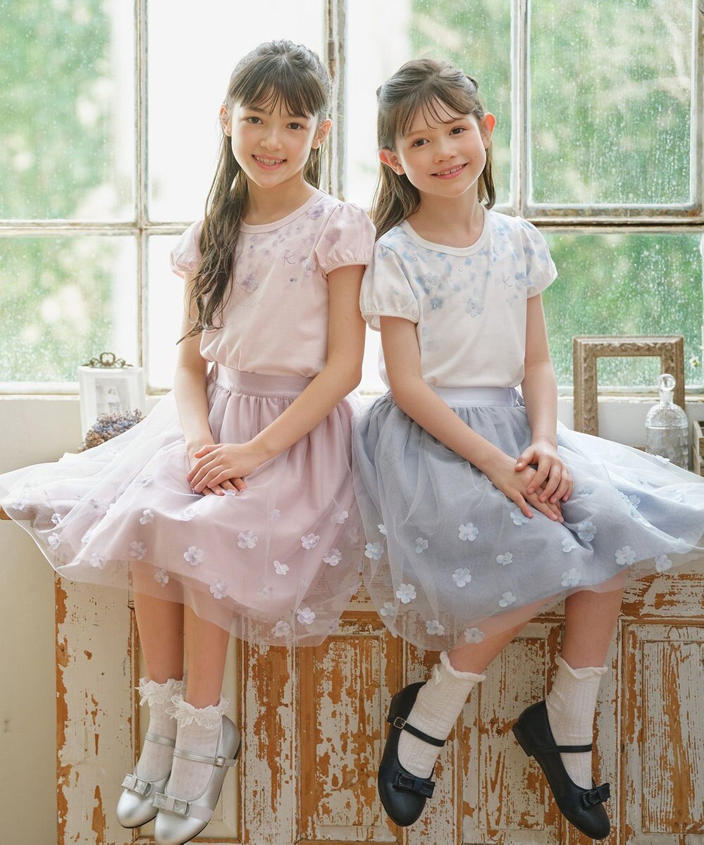 組曲 KIDS 【110-140㎝】ミスティフラワー Tシャツ 