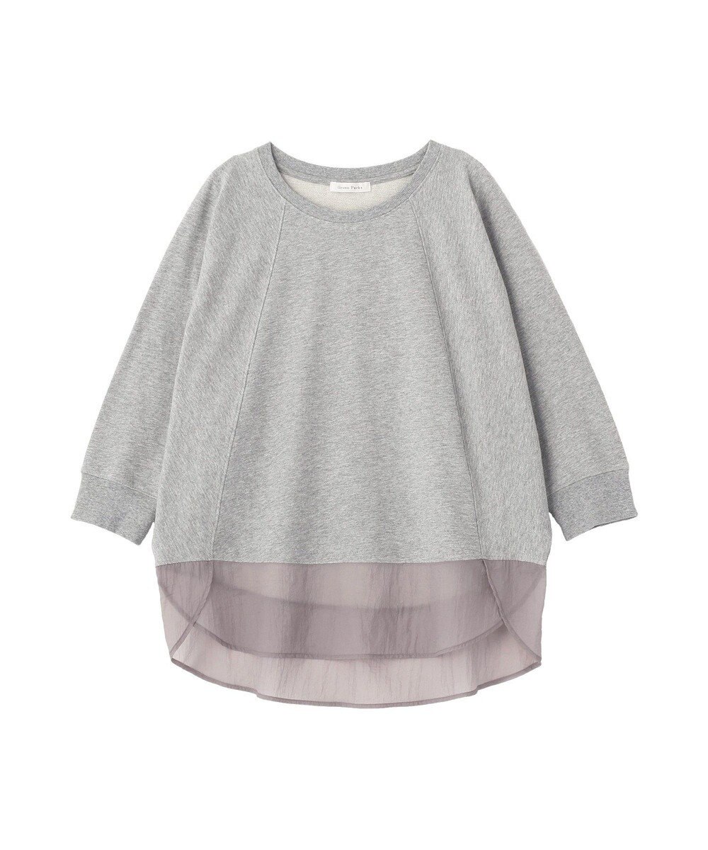 Green Parks 七分袖ドルマン裏毛シアードッキングプルオー 