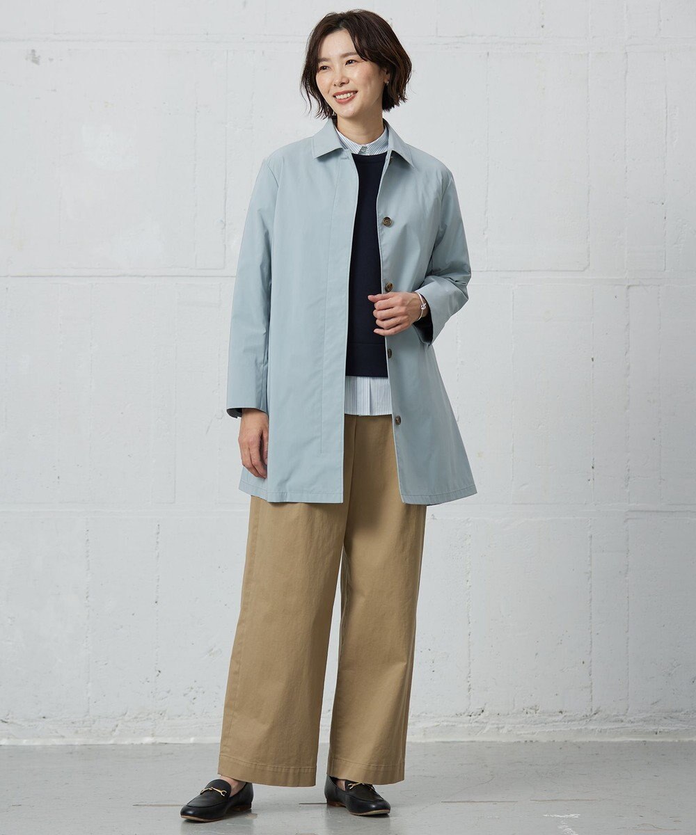 J.PRESS LADIES S 【洗える】20チノストレッチ ワイドパンツ 