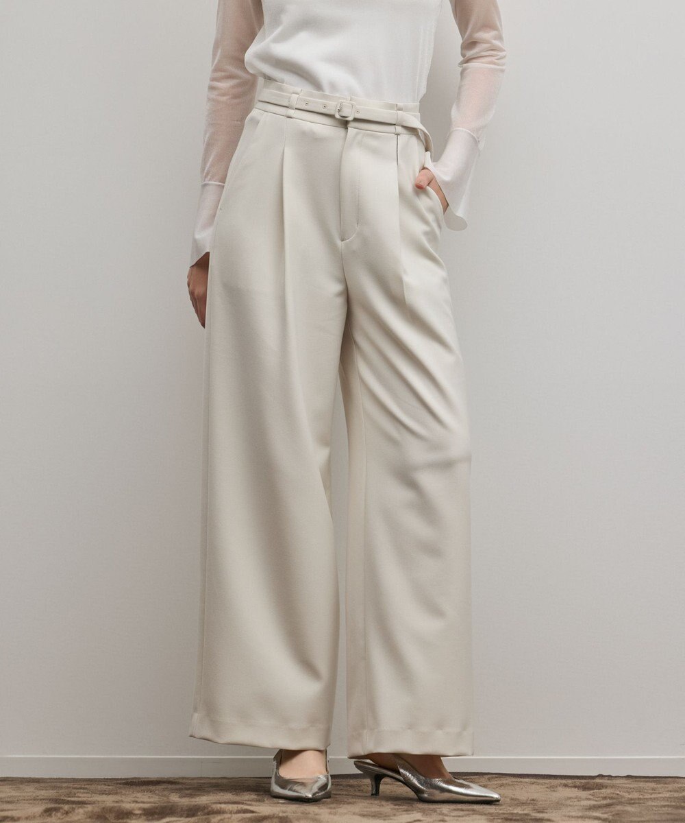 GRACE CONTINENTAL ダブルクロスワイドパンツ 