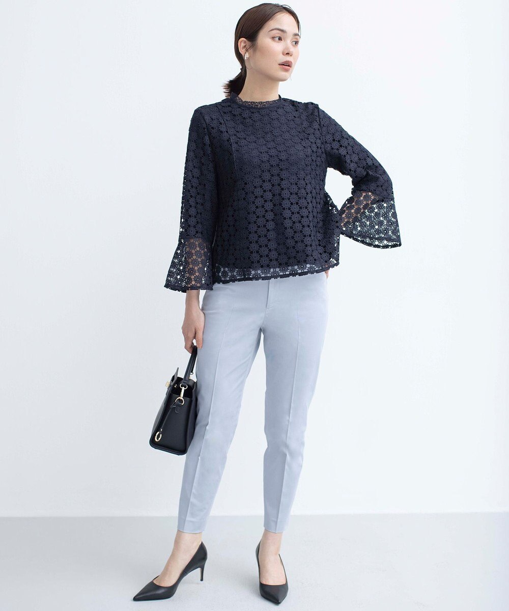 組曲 【WEB限定】フラワーレース 袖フレアトップス 