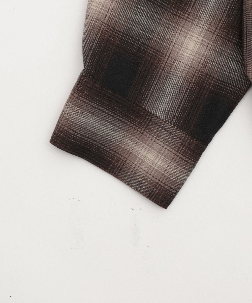 WEGO 【ユニセックス着用ITEM/MLサイズ展開】オンブレチェックシャツジャケット 