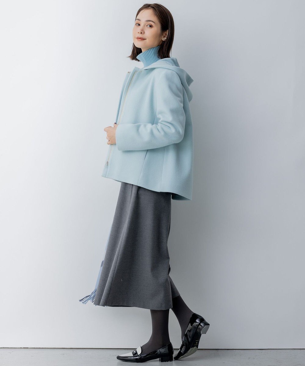 組曲 2WAYショートビーバー フーテッドコート 