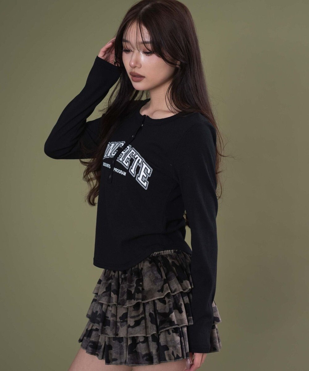 WEGO キーネックロゴトップ 