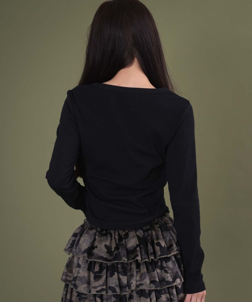 WEGO キーネックロゴトップ 