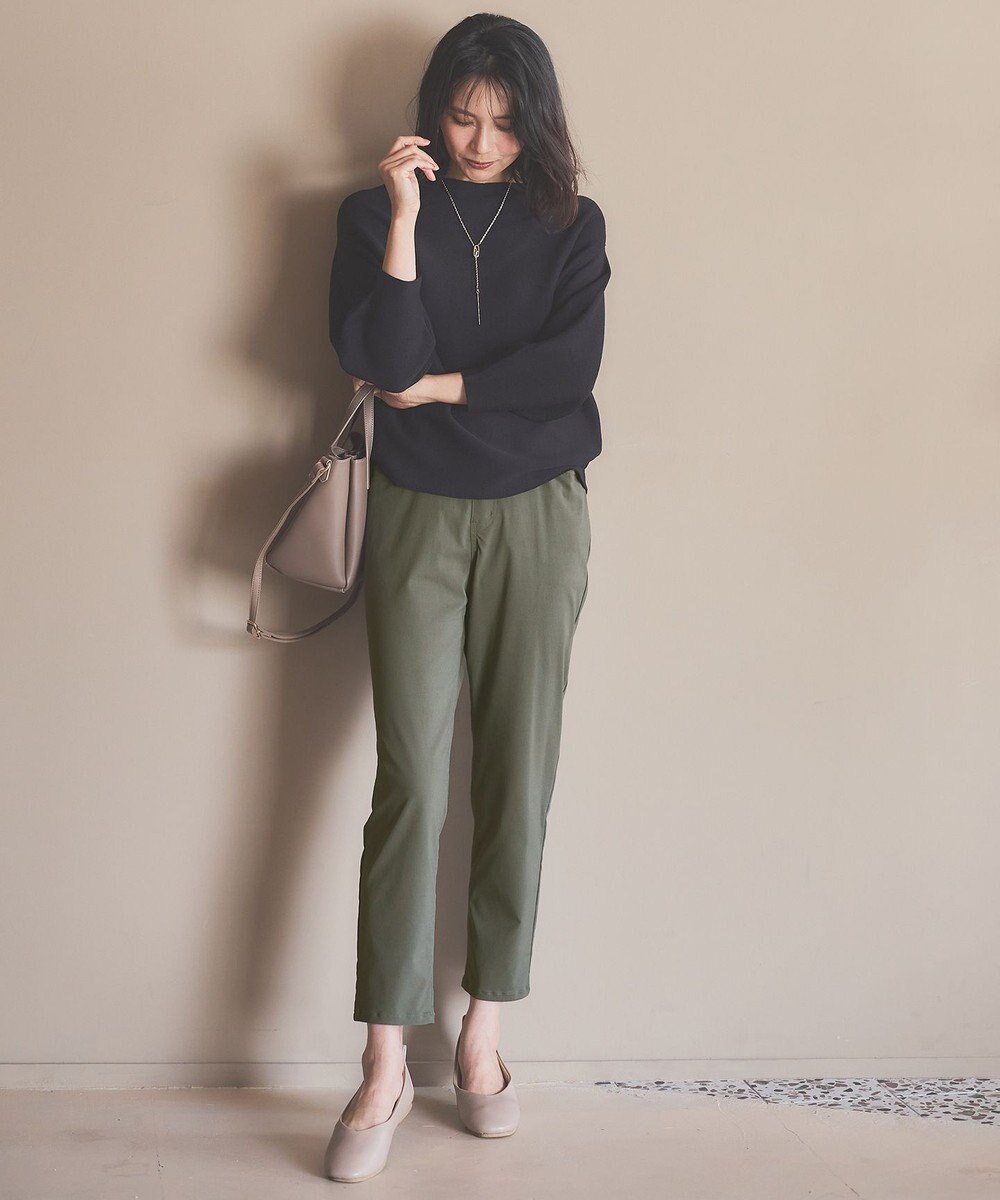 ANY 【洗濯機可】パフスリーブガーターニット 