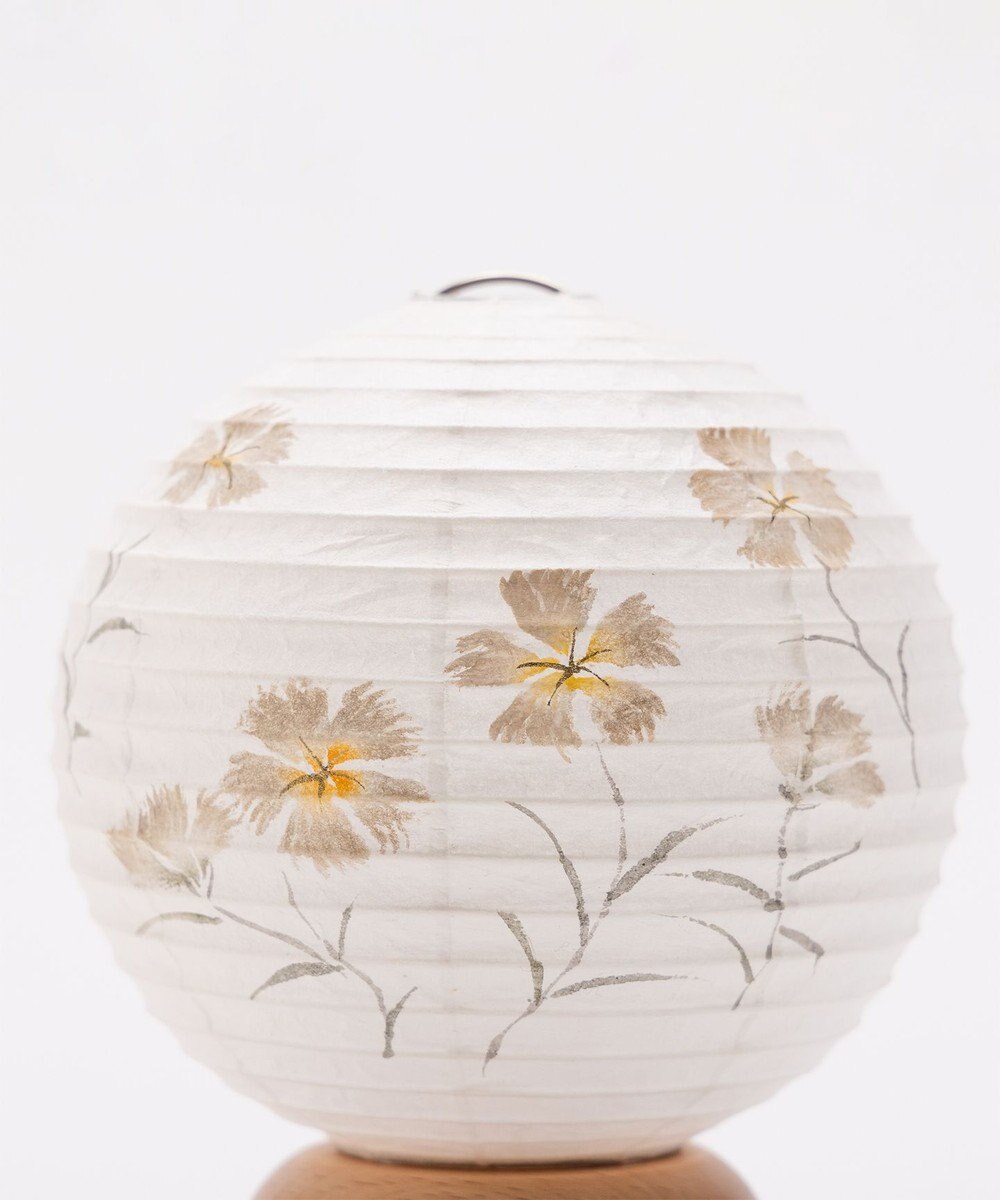 ちょうちん堂 【あかり道】〈手書絵付〉ナチュラルなでしこ ちょうちん ライト 