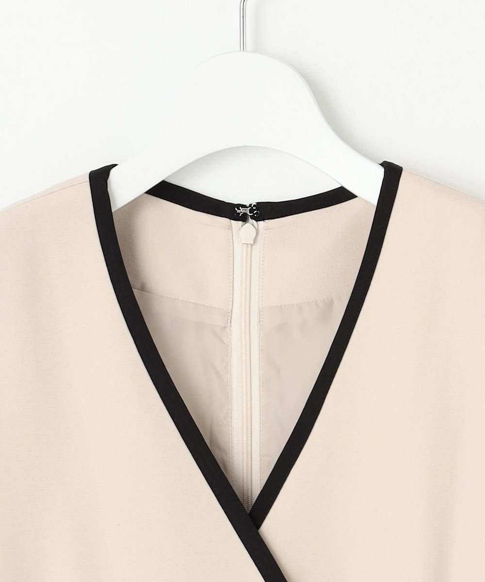 Feroux 【洗える】バイカラートリム ジャンパースカート 