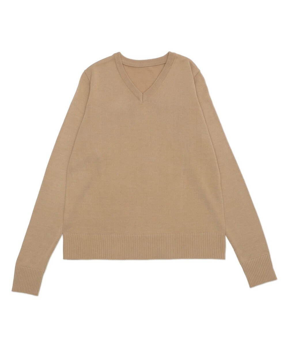 WEGO 【WEB限定/2025年秋冬新作/洗濯OK/毛玉レス/MLXLサイズ展開/オフィス/カジュアル】ベーシックニットセーター 