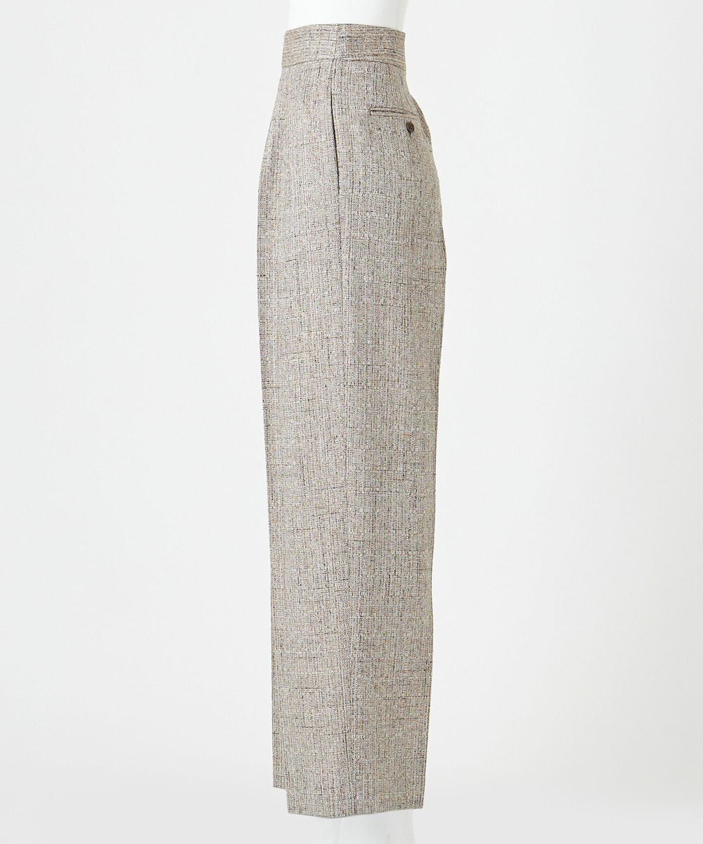 23区 S 【エステータ】リネンミックスツイード ワイドシルエットパンツ 