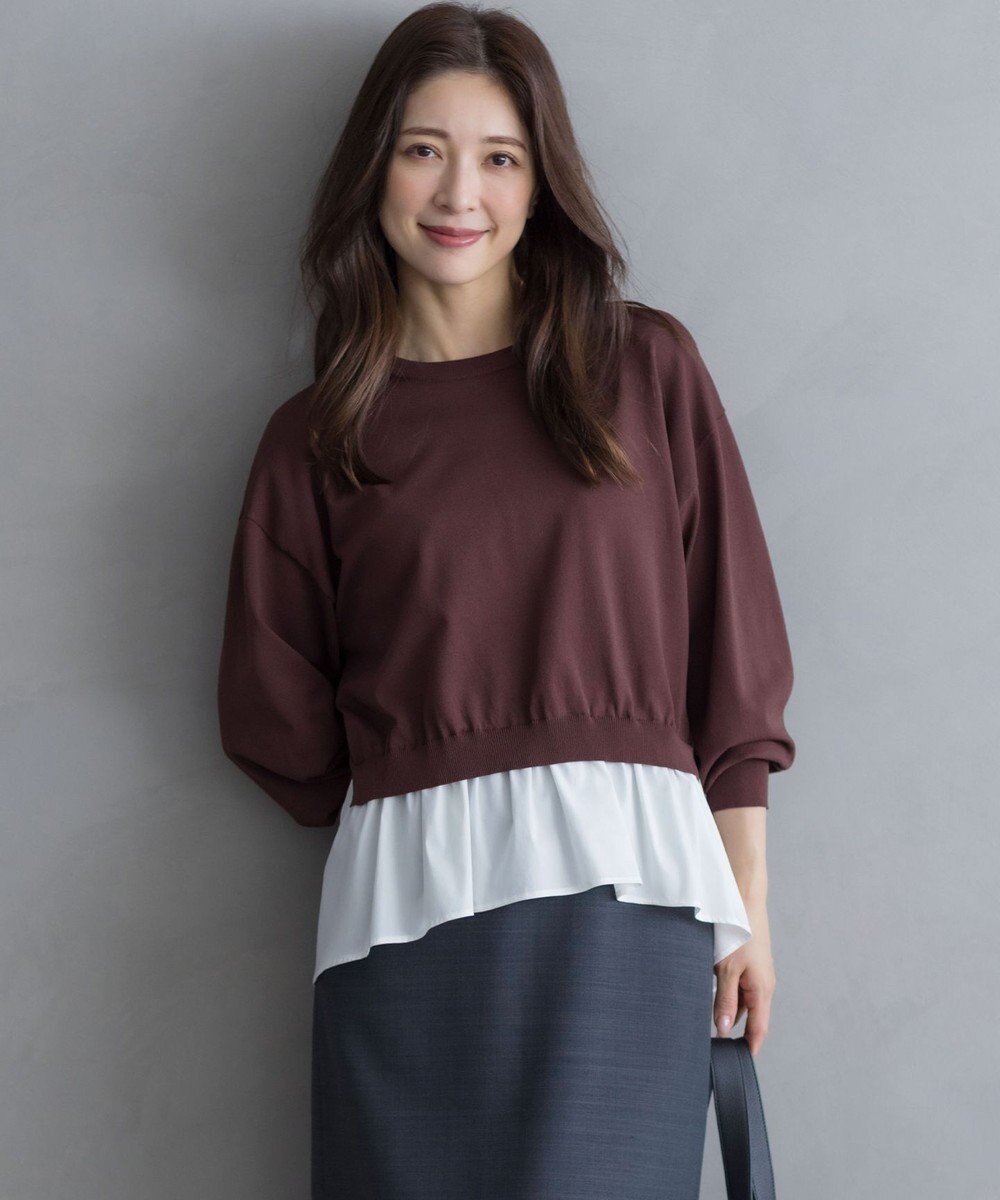 組曲 ストレッチクリアドッキング ニットプルオーバー 