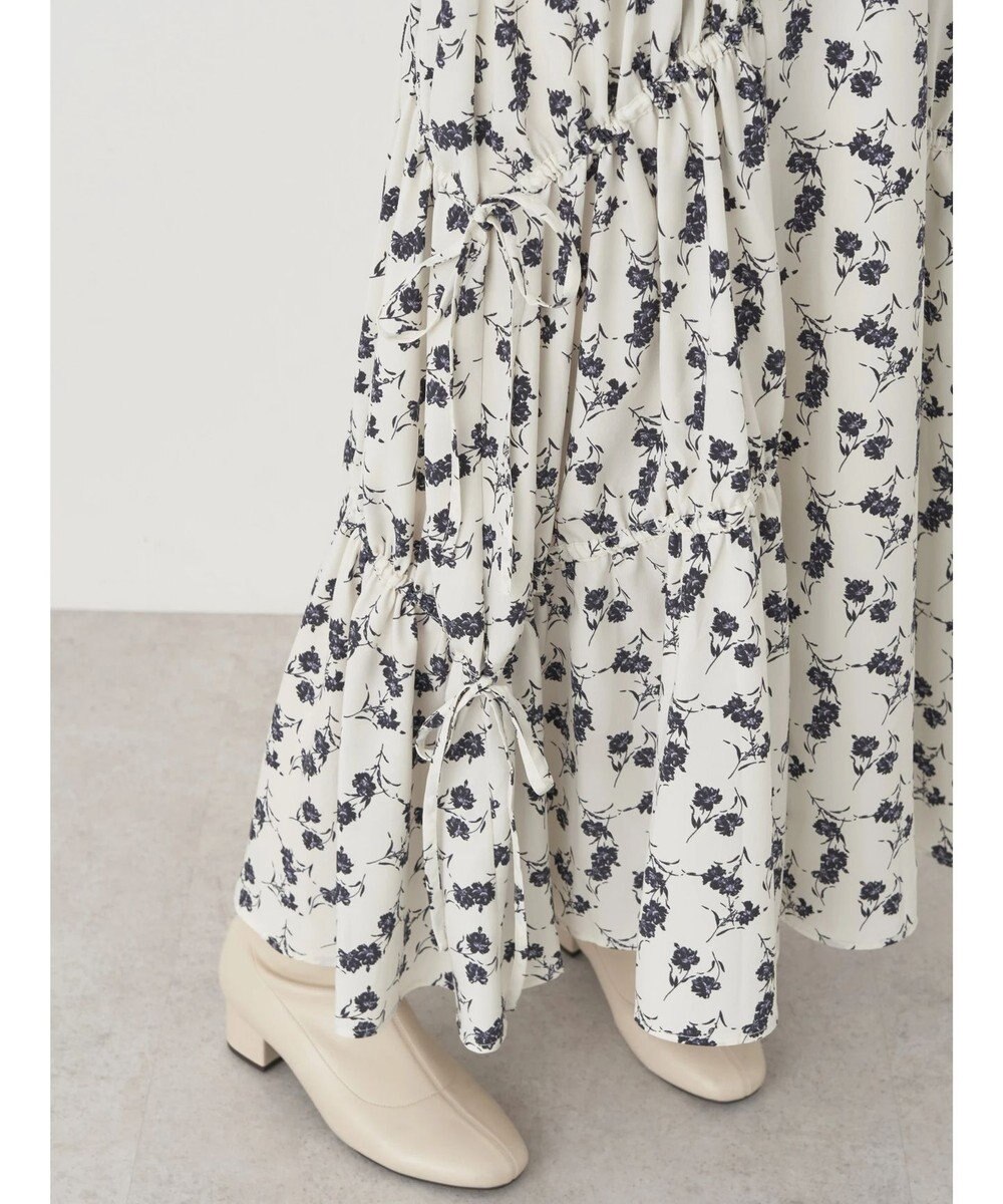 earth music&ecology ドロストギャザーフレアスカート 